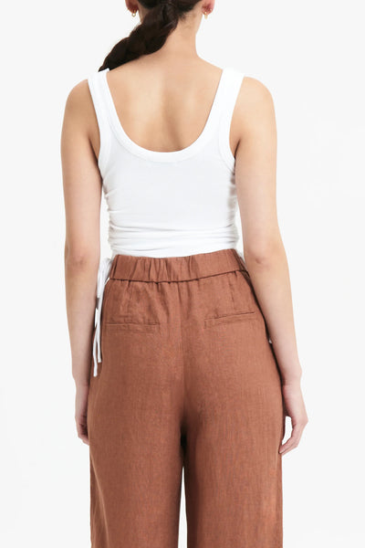 Mika Drawstring Tank- White