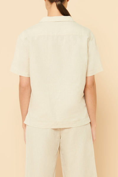 Ezra Linen Shirt- Oat