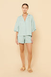 Lounge Linen Shirt- Lagoon