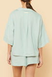 Lounge Linen Shirt- Lagoon