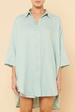 Lounge Longline Shirt- Lagoon