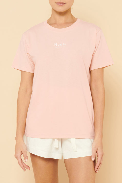 Nude Organic Heritage Tee- Mineral Pink