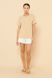 Nude. Organic Heritage Tee- Latte