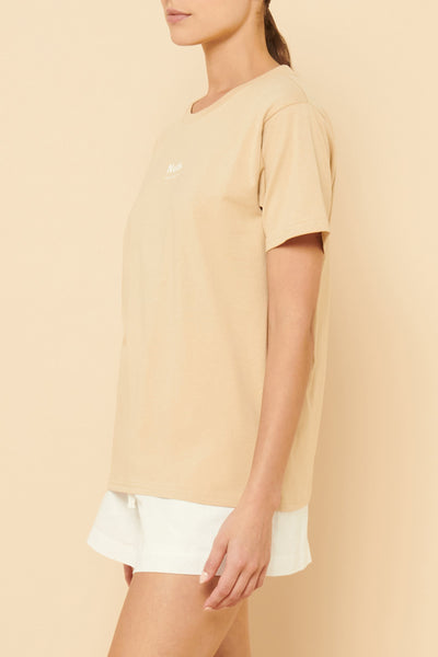 Nude. Organic Heritage Tee- Latte