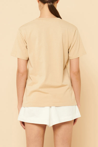Nude. Organic Heritage Tee- Latte