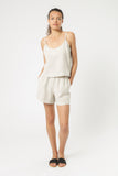 Nude Linen Lounge Short- Natural