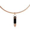 Tipped Collar- Black Onyx/Rose Gold