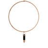 Tipped Collar- Black Onyx/Rose Gold