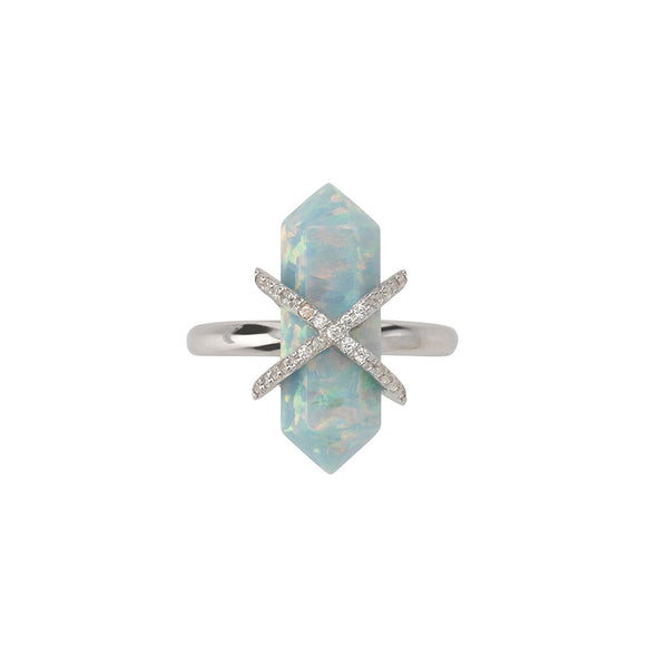 Parisian Dusk Ring- Opal/Silver