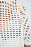 Picot Knit Shirt- Ivory
