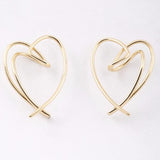 Fatiha Heart Earrings- Gold