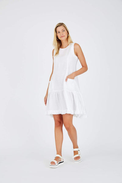 Pompodou Dress - white