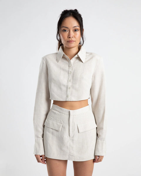 CROPPED STRUCTURED SHIRT