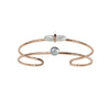 Parisian Dusk Double Cuff- White Howlite/ Rose Gold