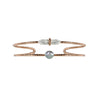 Parisian Dusk Double Cuff- White Howlite/ Rose Gold