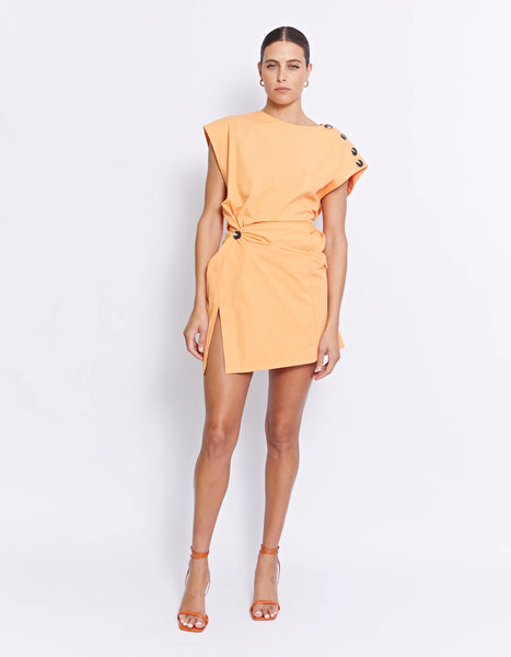 GRENADA MINI TWIST DRESS | TANGERINE