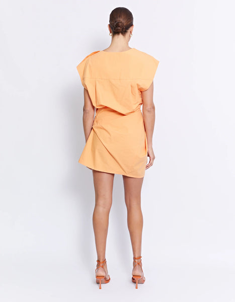 GRENADA MINI TWIST DRESS | TANGERINE