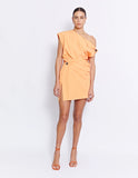 GRENADA MINI TWIST DRESS | TANGERINE