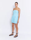 Noah Strapless Dress- Delos Blue