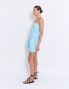 Noah Strapless Dress- Delos Blue