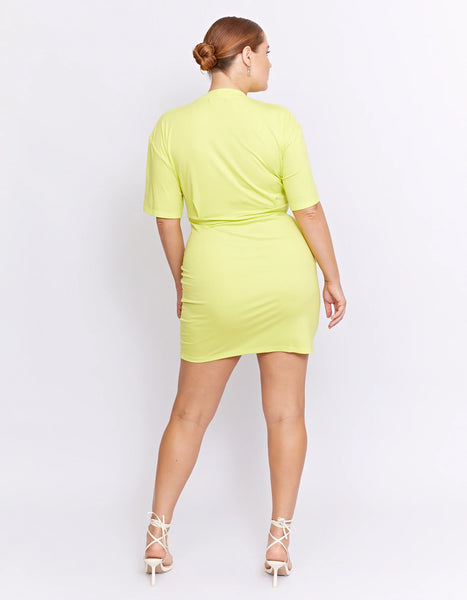 Murphy Mini Dress- Citron