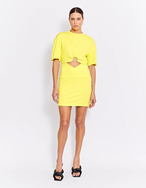 Murphy Mini Dress- Citron