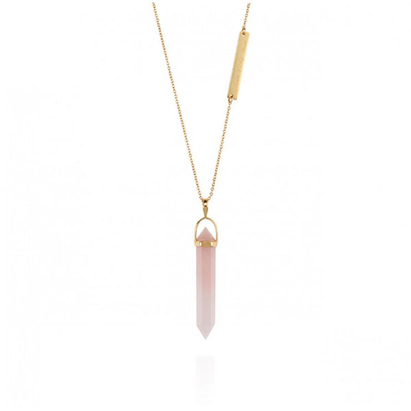 Mineral Necklace- Rose Quartz