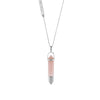 Tipped Mineral- Rose Quartz/ Silver