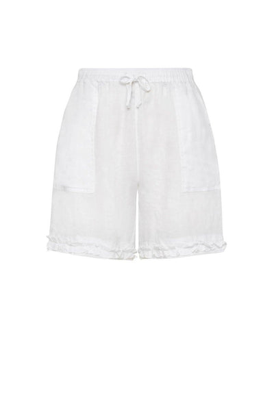 Ruffle Short - White