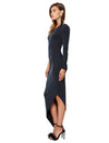 Normandie Asymmetrical Dress- Black