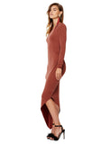 Audrey Asymmetrical Dress- Clay