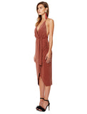 Audrey Wrap Dress- Clay