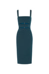 Tasha Cut Out Midi Dress- Emerald