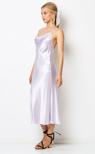 Disco Dancer Midi Dress-Lilac