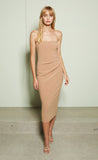 Elke Strapless Midi Dress- Caramel