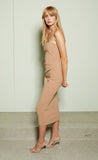 Elke Strapless Midi Dress- Caramel