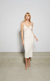 Ulla Cut Out Midi Dress- Ivory