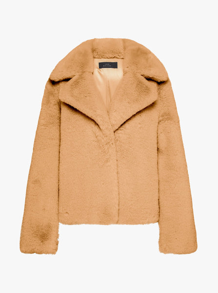 Teddy Luxe Short Jacket- Camel