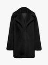 Teddy Luxe Long Jacket- Black