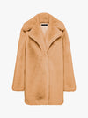 Teddy Luxe Long Jacket- Camel