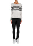 Seeing Stripes Sweater- Grey Marl/Black