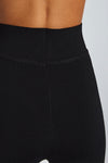 SLICED FLARE KNIT PANT- BLACK