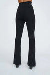 SLICED FLARE KNIT PANT- BLACK