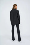 SLICED FLARE KNIT PANT- BLACK