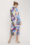 Long Button Front Silk Shirt Dress- Warhol