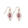 Spanish Moss Drop Earrings- Amethyst