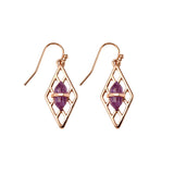 Spanish Moss Drop Earrings- Amethyst