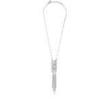 Spanish Moss Necklace- White Howlite/Silver