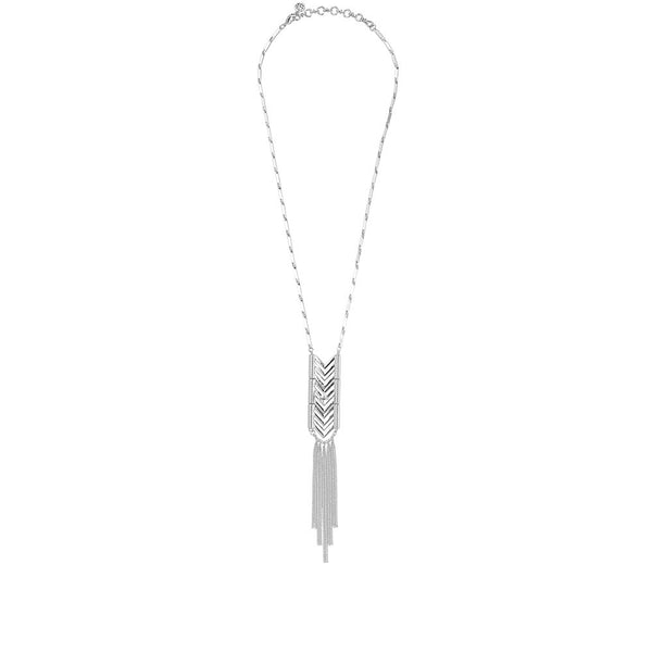 Spanish Moss Necklace- White Howlite/Silver