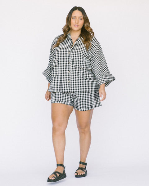 Lounge Set // Black Gingham